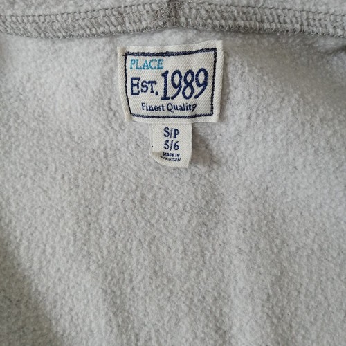 Boy's Small Gray Long Sleeve Hoodie Full Zip Sweater The Children's Place ~ Used - Picture 3 of 7