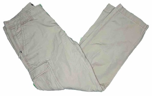 L.L. Bean Natural Fit Herren Dunkelbeige Canvas Cargo Wanderhose 262570; 38 x 34