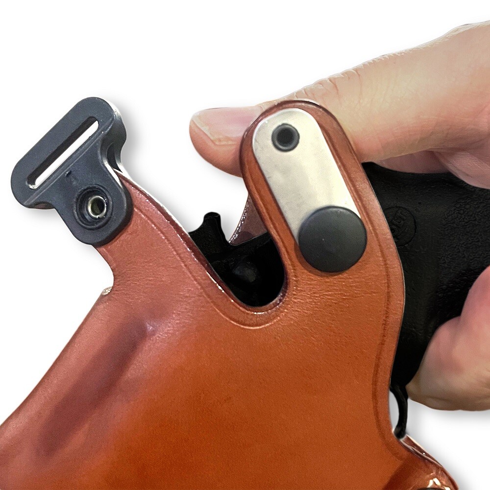 Left Hand Leather Belt Holster For Taurus 85 Revolver | 38 Special Compatible | Black & Tan Options