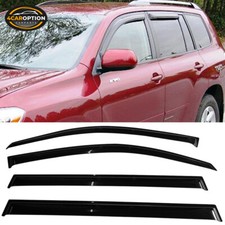 Fits 08-13 Toyota Highlander Window Visors Rain Sun Guard Vent 4pc Set