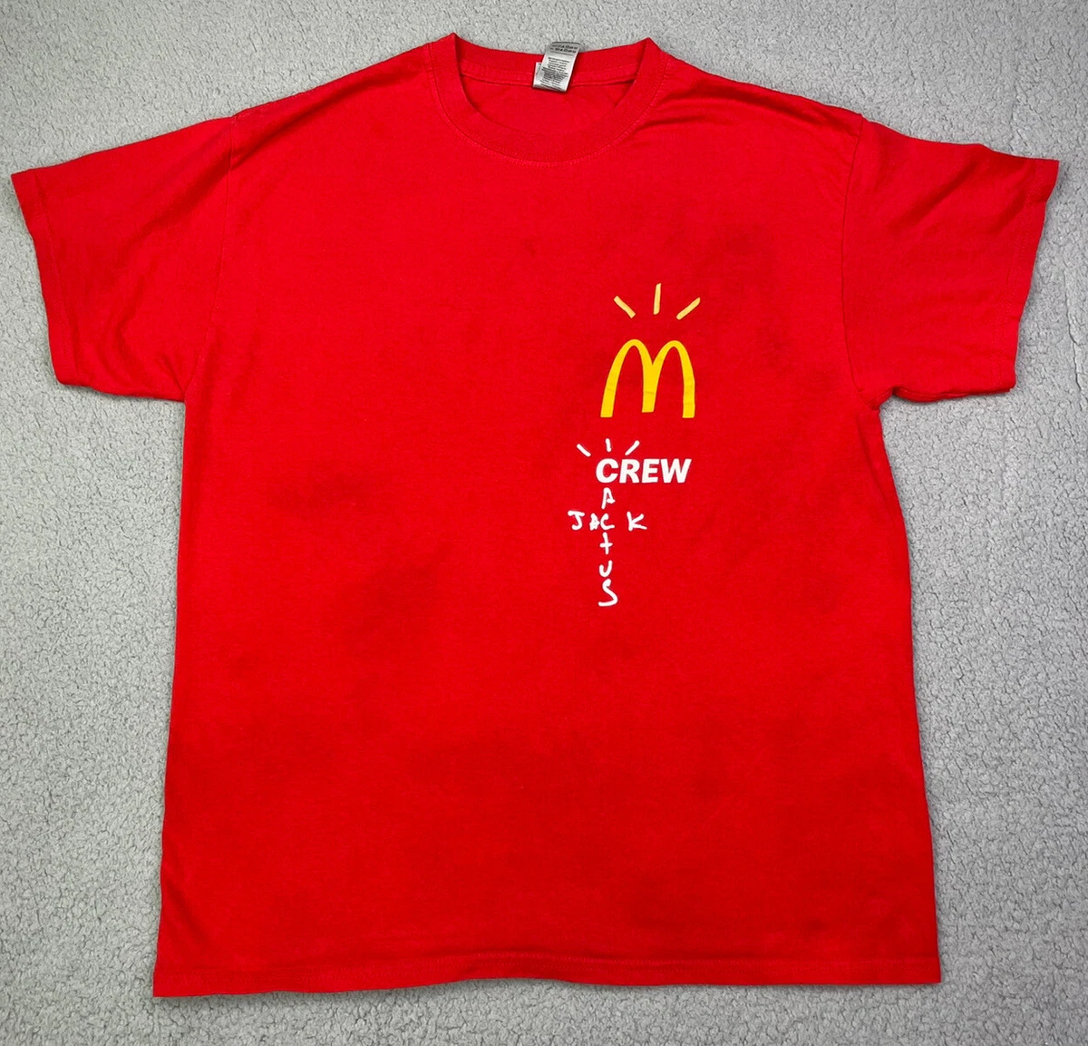 Cactus Jack Shirt Adult Large Travis Scott McDonald's Crew Mens | eBay