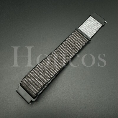 20 22 MM Gray Nylon Trail Loop Strap Watch Band Quick Release Fits for Movado