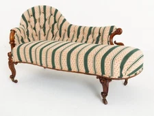Victorian Chaise Longue Couch Day Bed Mahogany 1860