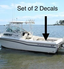 Grady White Boat Replacement 36” Decals - Set Of 2 - Marine Grade Vinyl Sticker
