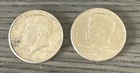 JFK Half Dollar Lot Of 2 1964 And 1971 Two Coins Vintage Silver