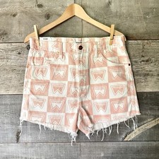 NWT Wrangler High Rise Festival Jean Shorts 30 Signature Print Cowgirl Western