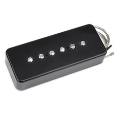StewMac Modern Soapbar P-90 Pickup, Neck Position, RWRP, Black Cover