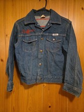 Vintage GAUCHOS Medium Denim Jacket Personalized Brian OSSIAN BEARS 17x19