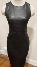 French Connection Leather Panel Dress Size 0 ...