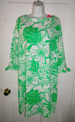 NWT LILLY PULITZER SPEARMINT OVERSIZED KISS MY TULI LIDIA 3/4 SLEEVE DRESS XL