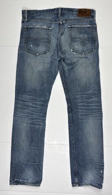 RRL Ralph Lauren DOUBLE RL Low Straight Jeans Mens 34x32 Japan
