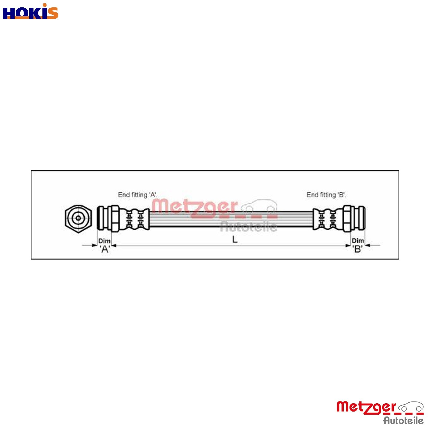 BRAKE HOSE 4114702 FOR MAZDA FAMILIA/IV/ASTINA ETUDE 323/C/Mk PROTEGE/VI 1.8L