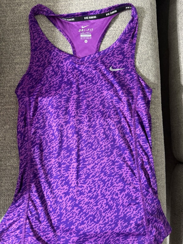 Nike Dri-FIT Running Tank Purple XS Women Racerback Sleeveless