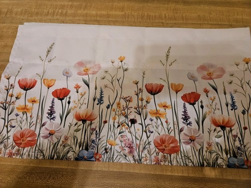 42 ×12 Floral SPRING Valance Kitchen Window Cafe Curtain New!