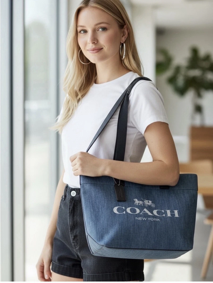 Coach Denim Exterior Tote Bags & Handbags for Women for sale | eBay