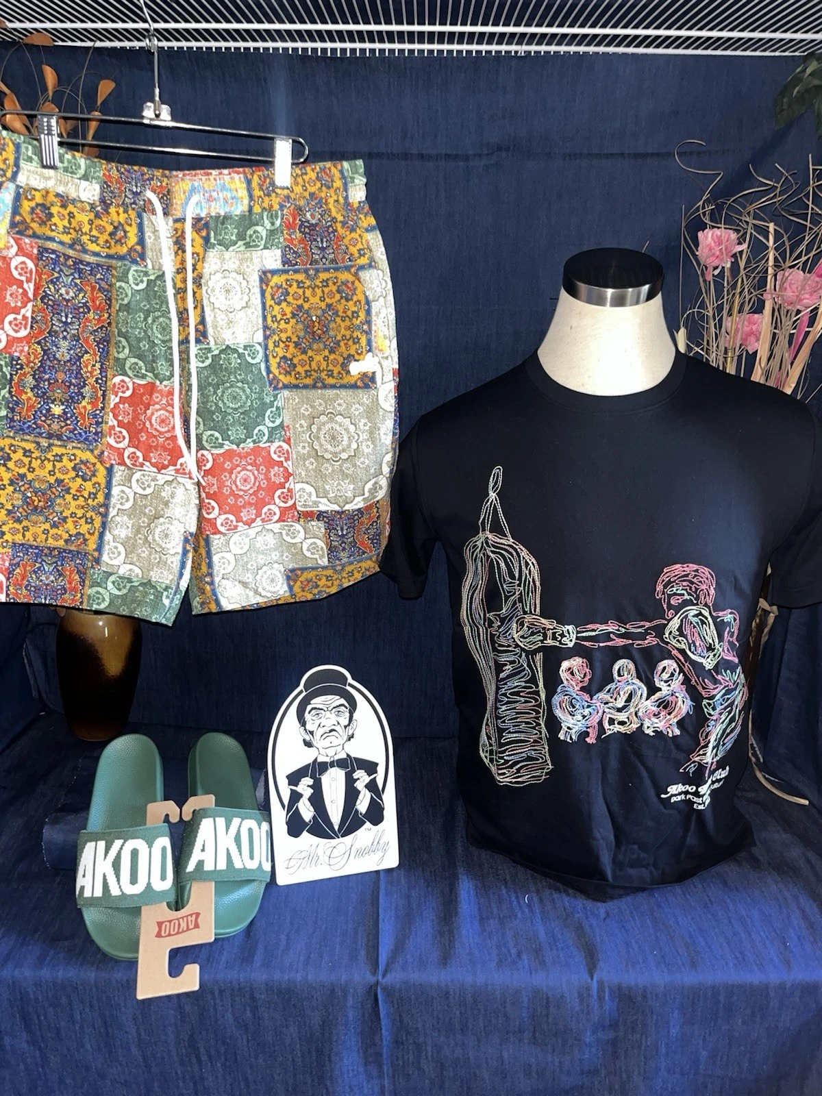 Akoo Seer Sucker Shorts 32 Med Top