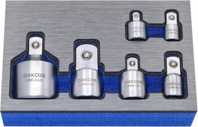 Profi Adapter-Satz 6-tlg. Stecknuss-Set | Chrom-Vanadium | Mattierte Oberfläche