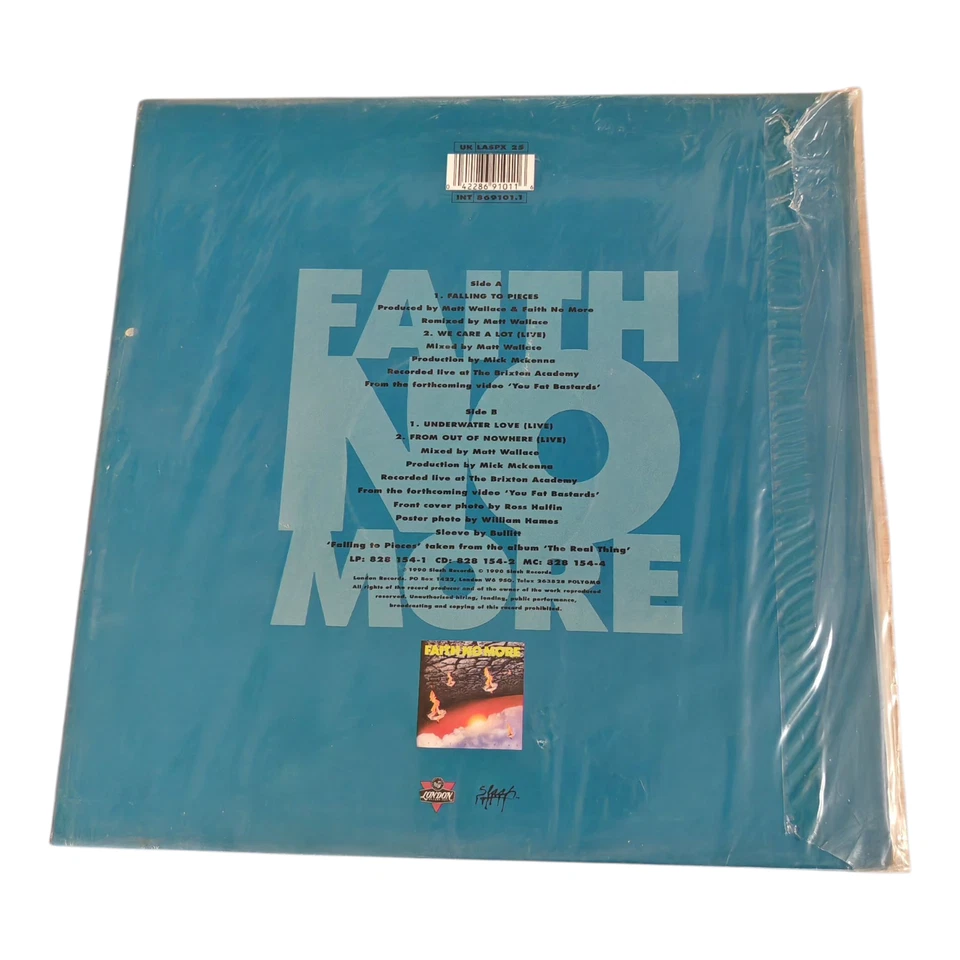 Faith No More Falling to Pieces 12" Vinyl Record with Poster Sleeve LASPX25 - Image 2 of 4
