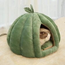 pumpkin cat bed Pumpkin Cat House Cat Cave Thickened Halloween Pet Bed Enclosed