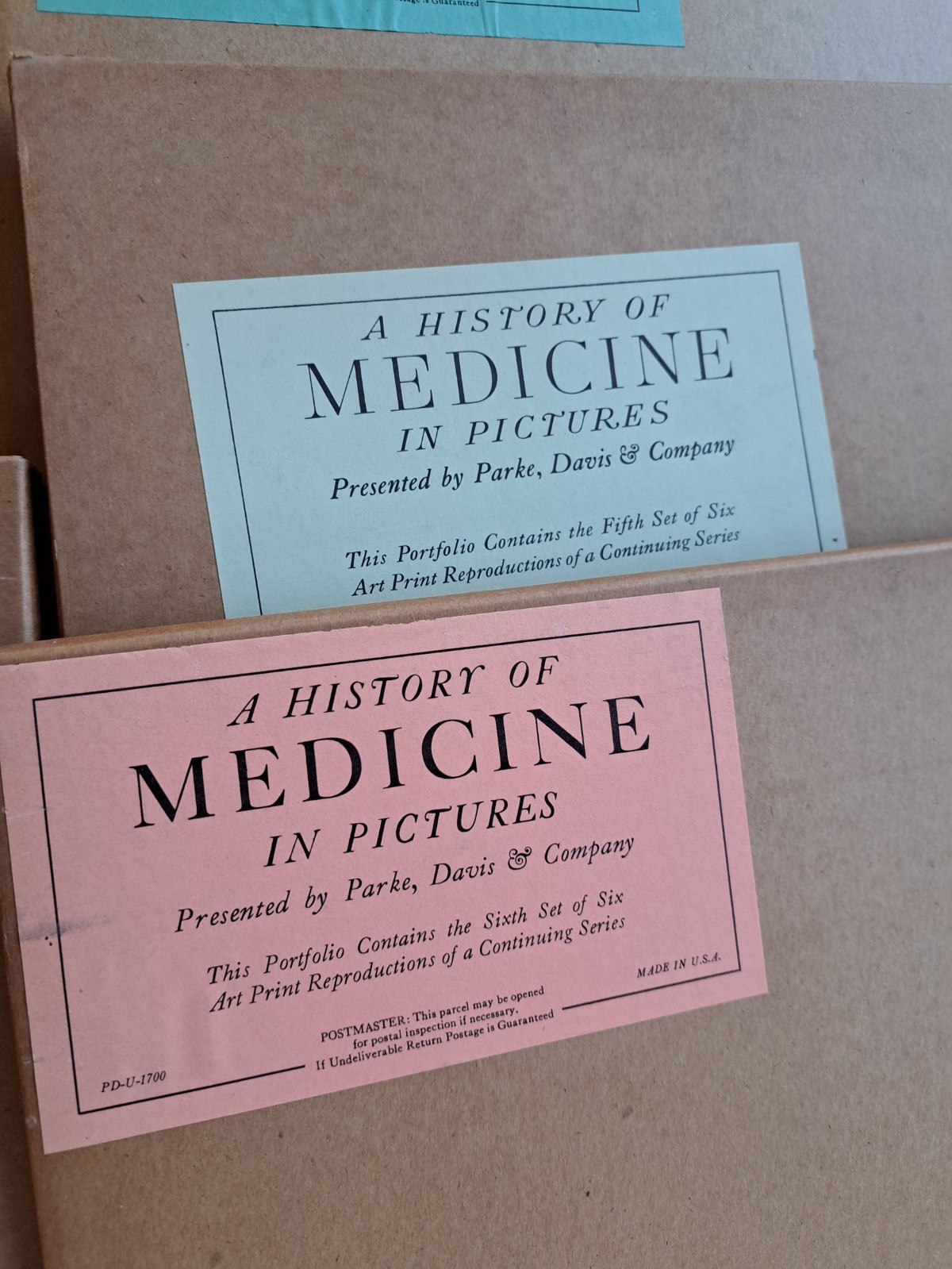 HISTORY OF MEDICINE IN PICTURES LITHOS PARKE DAVIS PHARMACEUTICAL DOCTOR ART SET
