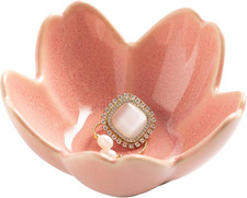Flower Ring Holder Dish, Ceramic Jewelry Tray Dish, Small Trinket Dish, Jewelry