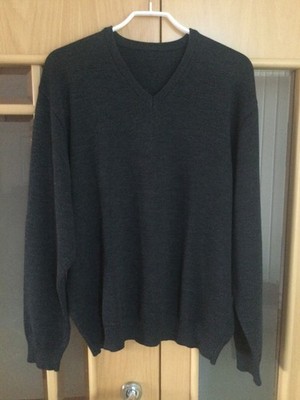 MÄRZ MÜNCHEN Pullover Merinowolle Grau Gr. 54 /  L-XL 