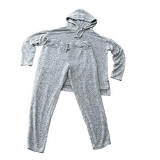 Max  Mia Loungewear Pajama Set Hoodie  Drawstring PantsGrey Women  s Medium