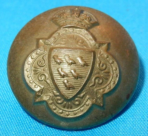 WW1 ERA SUSSEX YEOMANRY MILITARY UNIFORM BUTTON - JR GAUNT & SONS WORLD WAR I