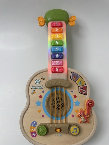 LeapFrog Strum & Count Wooden Guitar Baby Toddler Musical Toy Lights Sounds
