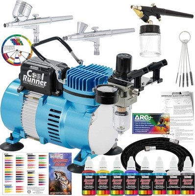 Professional Airbrush System with 3 Guns Case