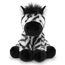 8.5" Zebra Soft Plush Toy Black  White Stuffed Animal Accompany Gift for Kids