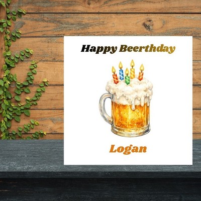 Personalisierte lustige Bier Geburtstagskarte für Männer, individueller Name Humor Geburtstagskarten
