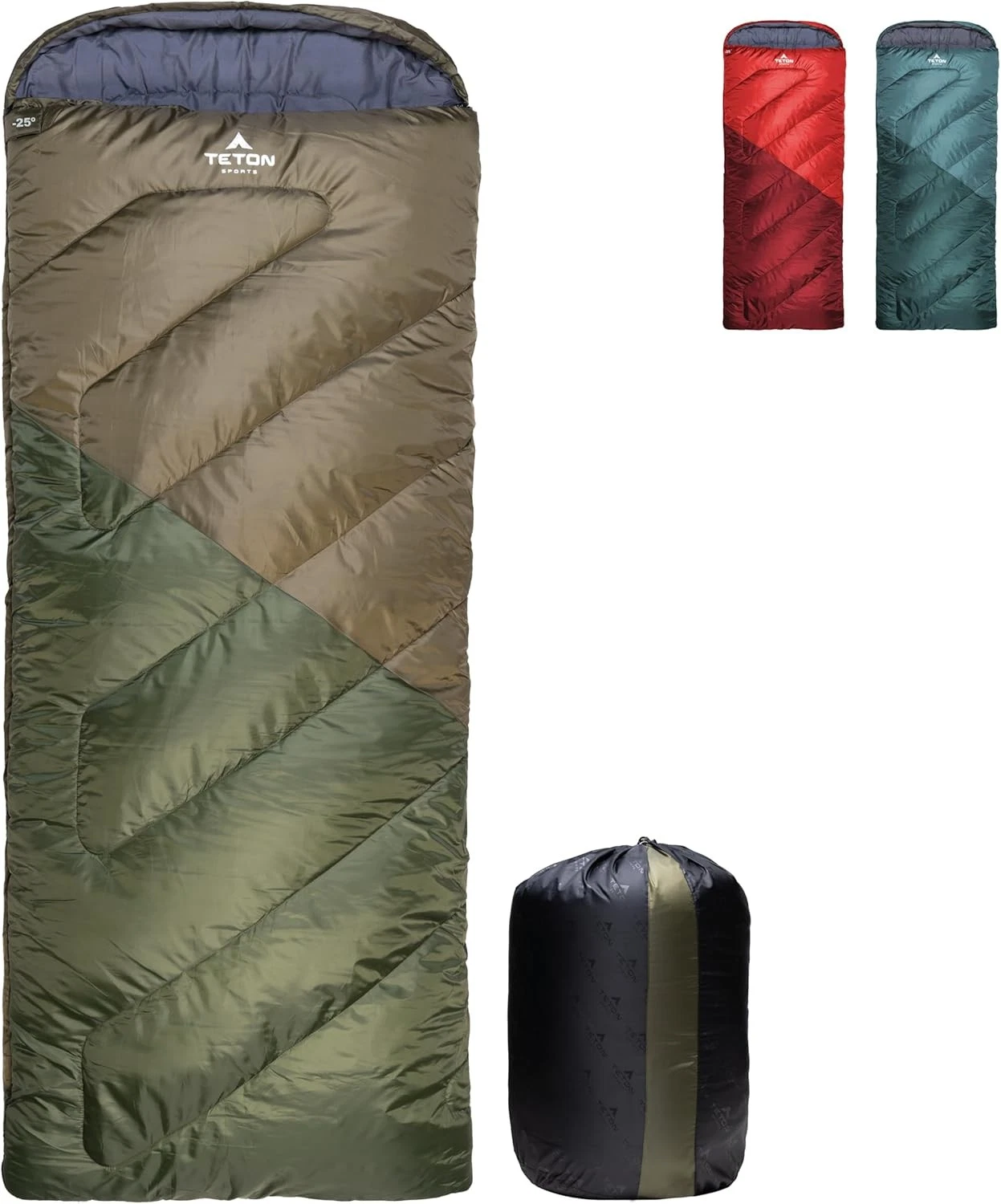 Teton Celsius Regular 25F 20F 0F Degree Sleeping Bags All Weather Bag Adults