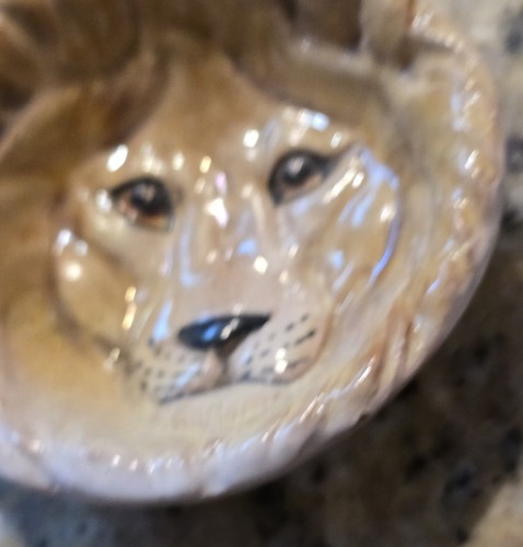 4⅜" Vintage Lion Head Dish Bowl Made in Italy for Taste Setter by Sigma