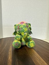 VINTAGE 5" NEOPETS DISCO GREEN ELEPHANT PLUSHIE HTF