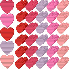 200 Pack 10000 Sheet Valentine'S Day Heart Shape Lined Sticky Notes 3 X 3 Inch