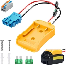 Power Wheel Adapter for Dewalt 20 V Lithium Battery, Peg-Perego Dewalt Battery A