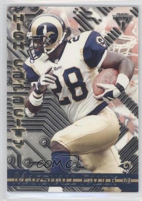 2002 Private Stock Titanium High Capacity Marshall Faulk #9 HOF 0a1