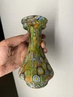 Vintage Italian Art Glass Millefiori Murano Venetian Vase 7 Tall - Fratelli Toso