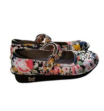 Alegria Belle Women 6.5 Multi Color Floral Comfort Professional Shoes Mary Jane