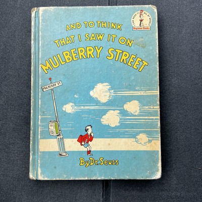 1937 Banned Book And To Think That I Saw It On Mulberry Street Dr. Seuss Rare
