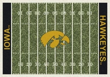 5x8 Milliken Iowa Hawkeyes 1110 NCAA Home Field Area Rug - Approx 5'4"x7'8"