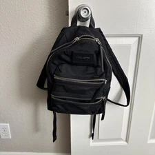 Black Marc Jacobs Mini Biker Nylon Backpack. Great Condition  12.5”x10”