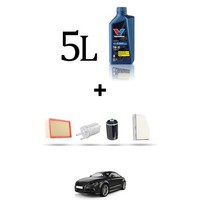 Hoffcar Set Service 4 Filter Und 5L ÖL FüR Audi Tt II (8J3) 1.8 Tfsi 118Kw Von