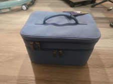 Blue Makeup Case Organizer Travel Bag with Ha...