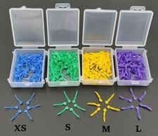 100Pcs Dental Disposable Plastic Wedge with Holes 4 Colors XS/S/M/L
