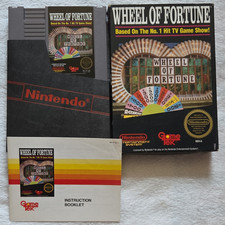 GameTek Wheel of Fortune NES Complete w/ Box & Manual Trivia 1985