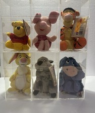 Vintage Disney Mattel ArcoToys Winnie Pooh Friends Plush Set - Lot of 6 NWT