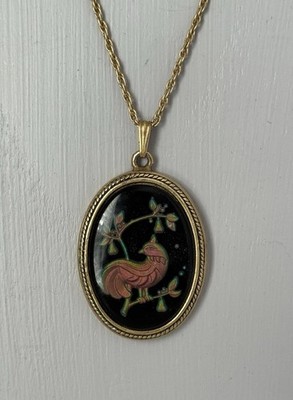 VTG Whiting & Davis CAMEO  Partridge In A Pear Tree  Color Changing