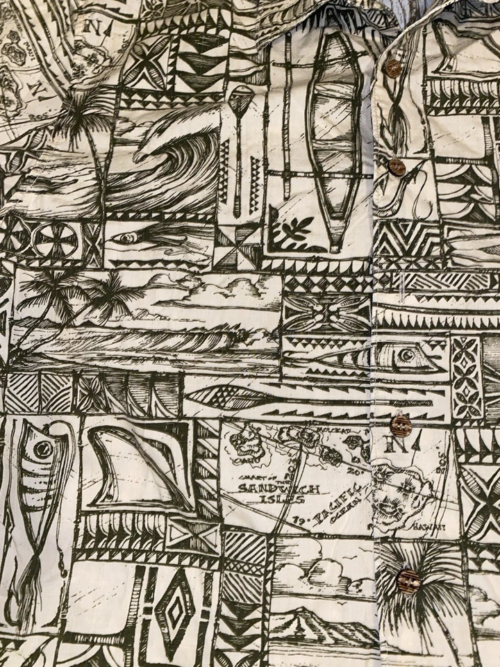 Camisa hawaiana con botones manga corta Quiksilver mediana para hombre Foto 3 de 4